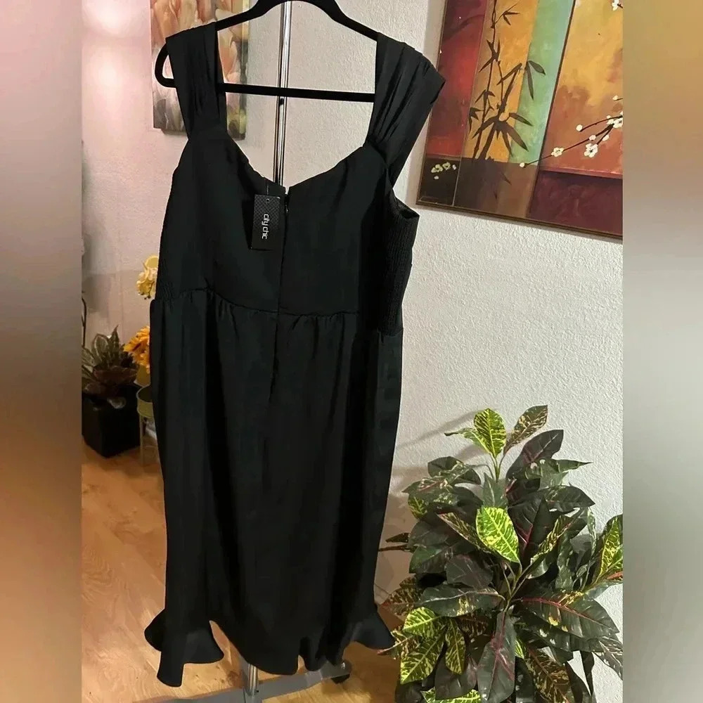 City Chic hypnotize black maxi dress size L/20 - Picture 7 of 15